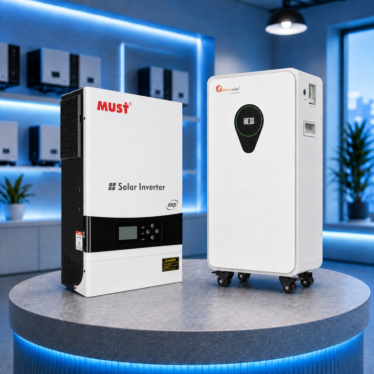 Комплект автономного енергоживлення: MUST PV19-6048EXP 48V 6 kW + Felicity FLA48314-EU 51.2V 314Ah 16kWh