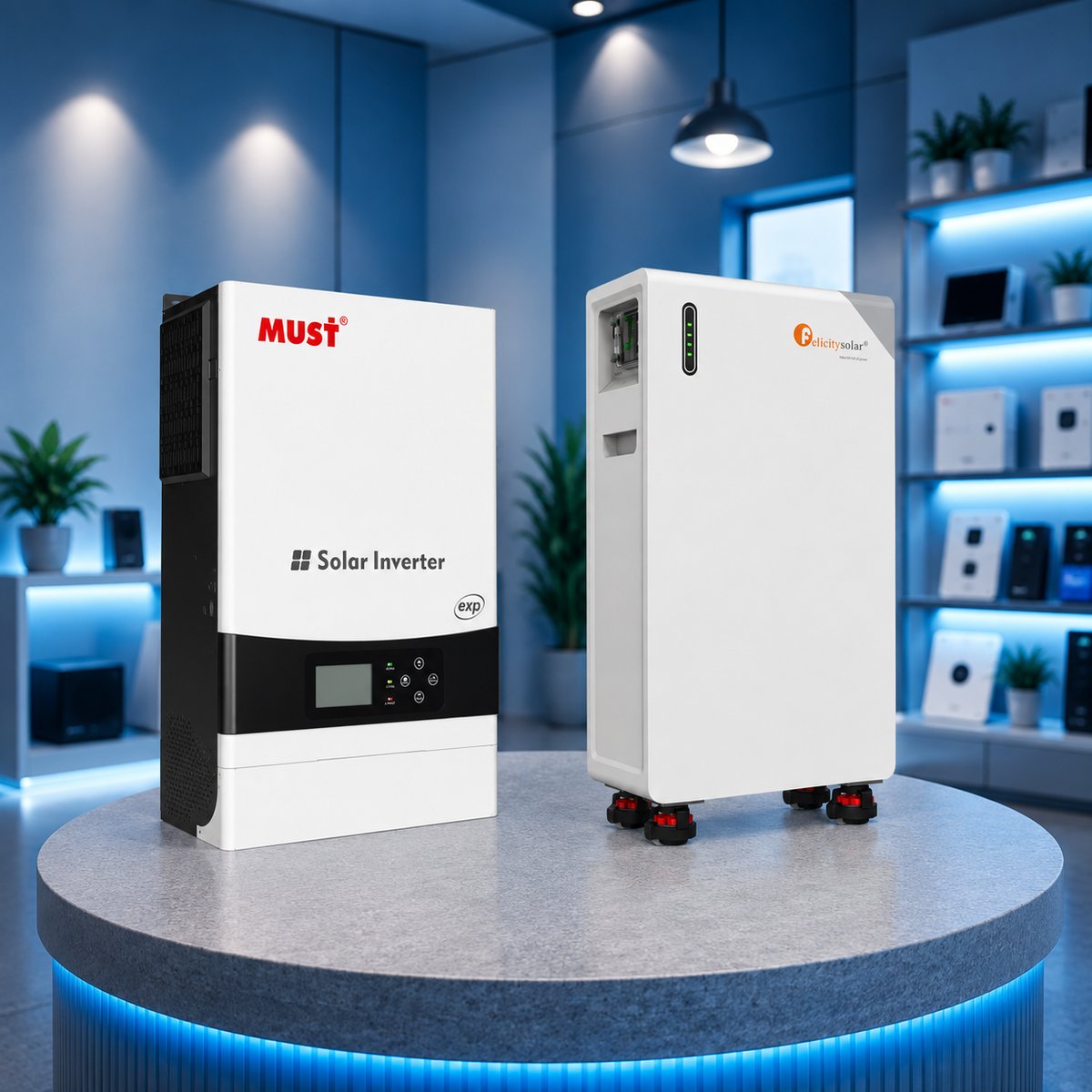 Комплект автономного енергоживлення: MUST PV19-6048EXP 48V 6 kW + Felicity FLB48314TG1-H 51.2V 314Ah