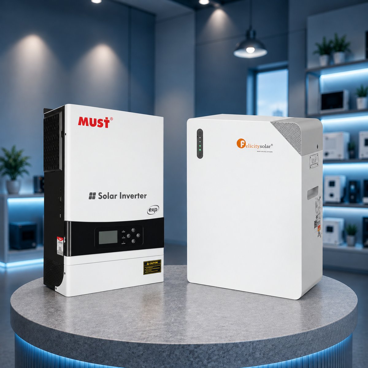 Комплект автономного енергоживлення: Must PV19-6048EXP 6 кВт 48 В + Felicity FLB48230WG1-H 51.2V 230Ah, з підігрівом