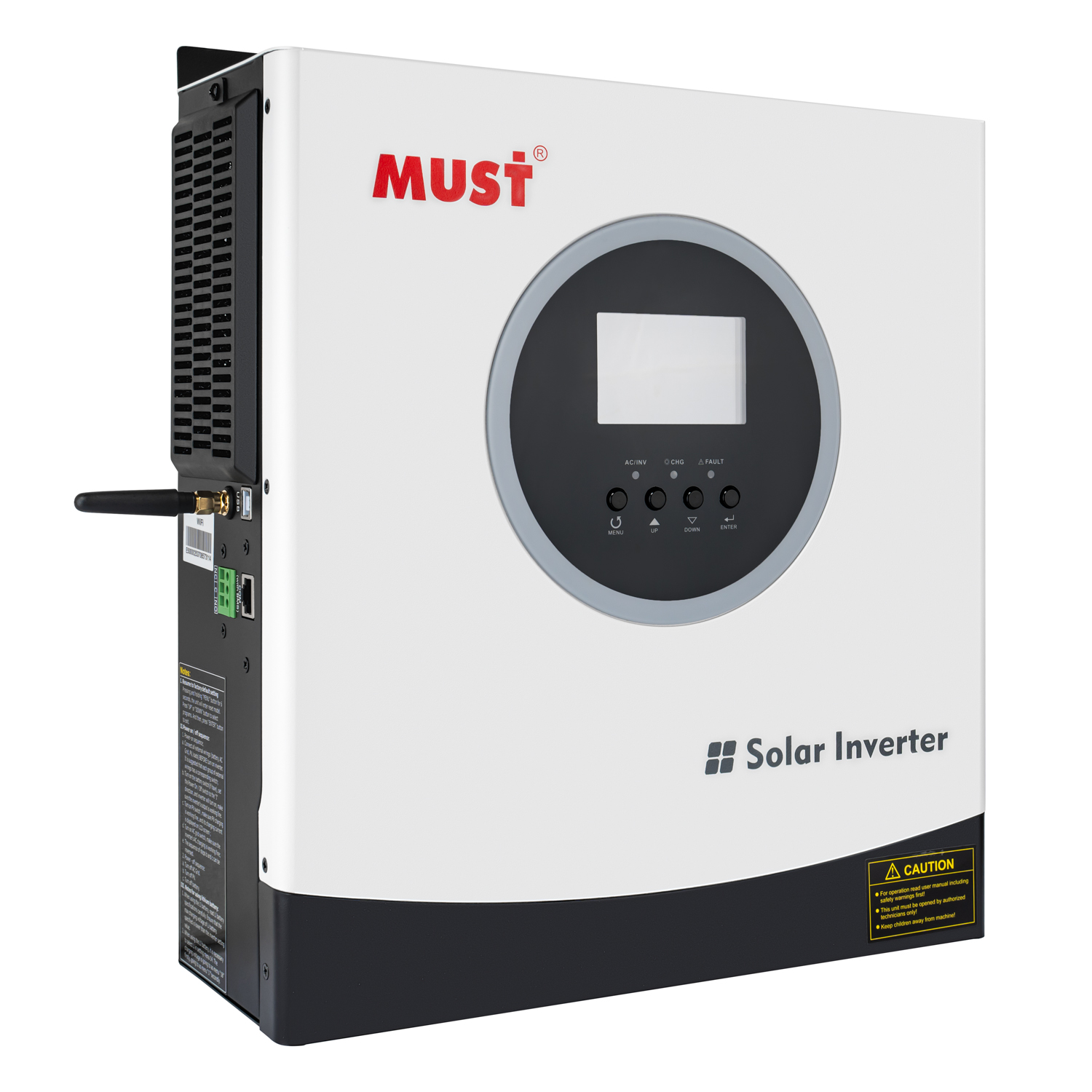 Гібридний інвертор MUST PV18-2012 PREM 2 кВт 12 В, Wi-Fi, 290х367х111, 6 кг V